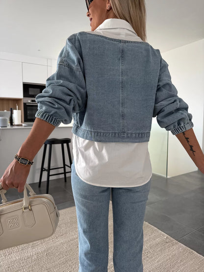 Denim-Layer Pullover "Sophia"