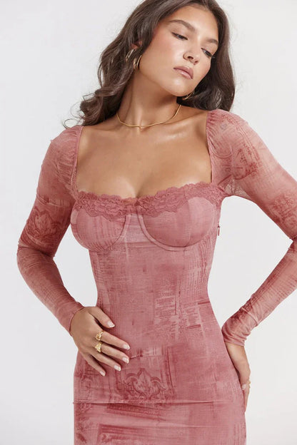 Siena | Pink Corset Dress