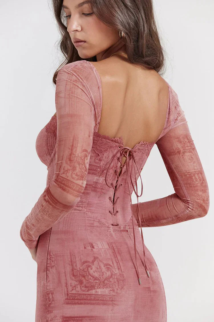 Siena | Pink Corset Dress